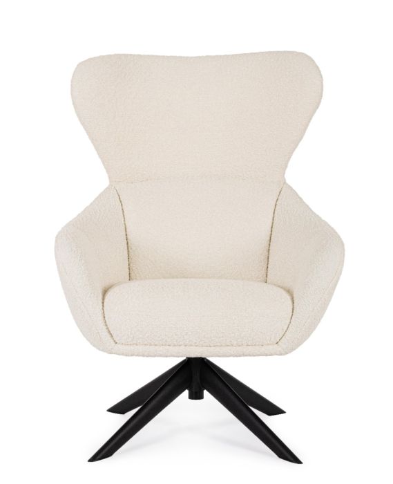 Sillón Giratorio Blanco Snow Acero, 75 Cm