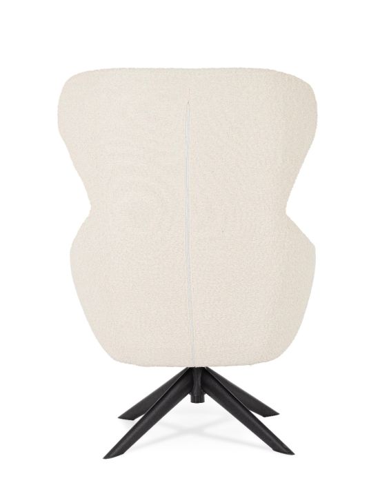 Sillón Giratorio Blanco Snow Acero, 75 Cm