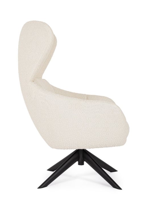 Sillón Giratorio Blanco Snow Acero, 75 Cm