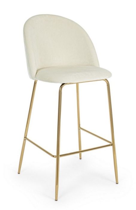 Taburete Bar Carry Blanco/Dorado