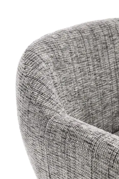 Silla Tejido Gris Claro Acero Negro, 59 Cm