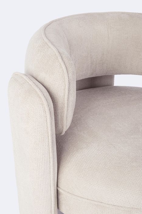 Sillón Diseño Tejido Beige Madera, 94 Cm