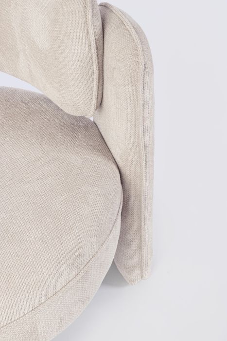 Sillón Diseño Tejido Beige Madera, 94 Cm