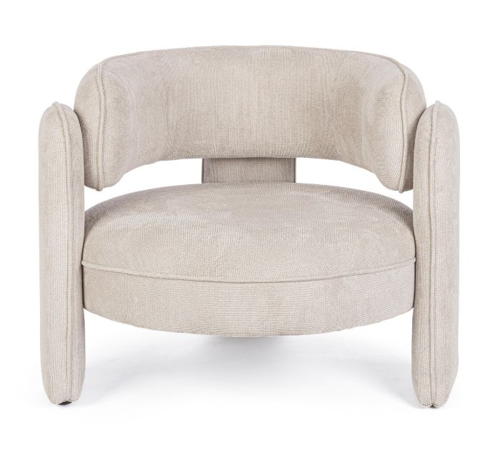 Sillón de Diseño Aisha Nórdico-Moderno Beige, 94 Cm