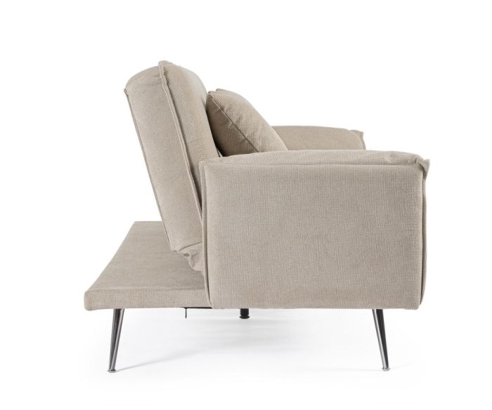 Sofá Cama Libro 3 Plazas Acabado Beige, 200 Cm