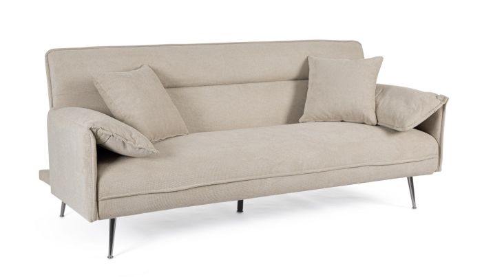 Sofá Cama Libro 3 Plazas Acabado Beige, 200 Cm