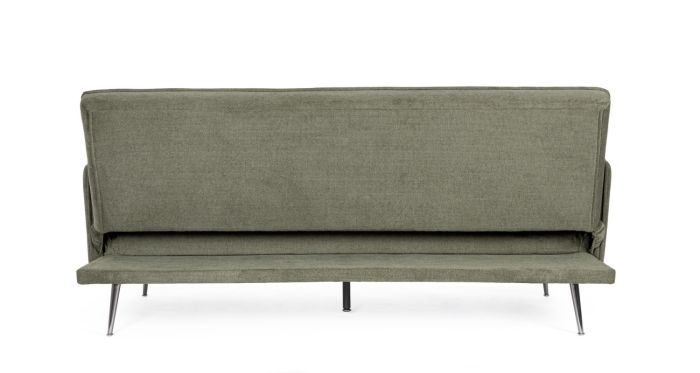 Sofá Cama Libro 3 Plazas Acabado Verde Oliva, 200 Cm