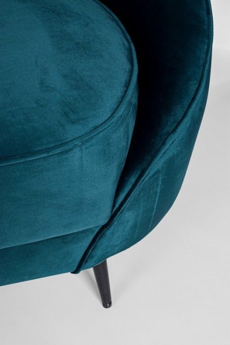 Sofá de Diseño 2 Plazas Tejido Efecto Terciopelo Azul, 183 Cm