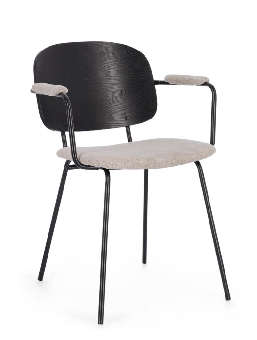 Silla Comedor Sienna Gris/Negro
