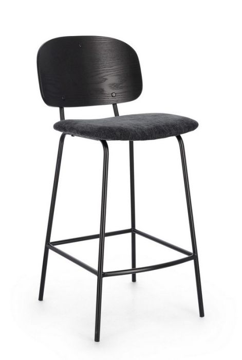 Taburete Alto Sienna Moderno Gris Oscuro 