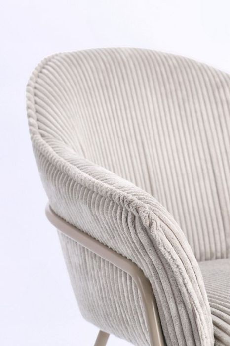 Silla Terciopelo Gris Claro Acero, 66 Cm