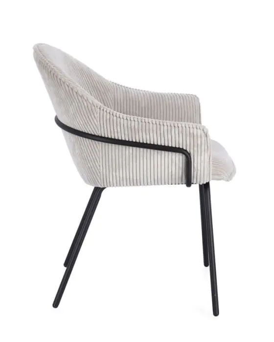 Silla Terciopelo Gris Claro Acero Negro, 66 Cm