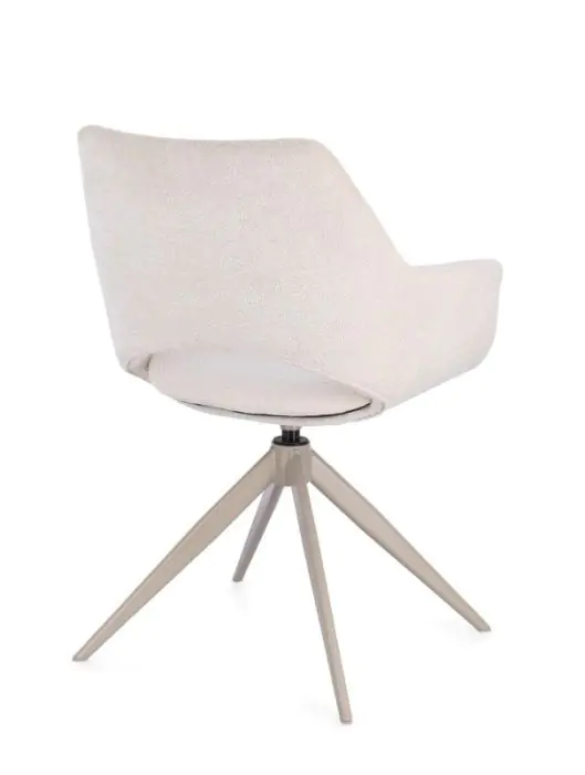 Silla Giratoria Gris Claro Acero, 59'5 Cm