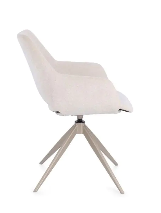 Silla Giratoria Gris Claro Acero, 59'5 Cm