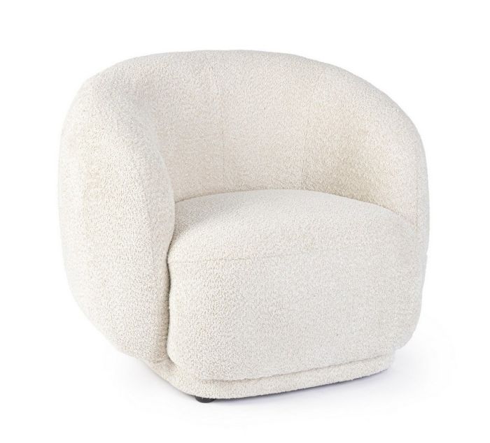 Sillón Tecla Tejido Bouclé Madera, 93 Cm