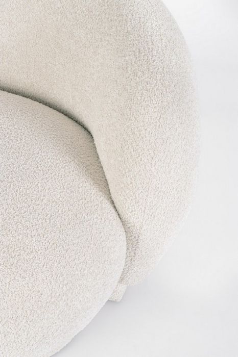 Sofá Tejido Bouclé Natural Madera, 191 Cm