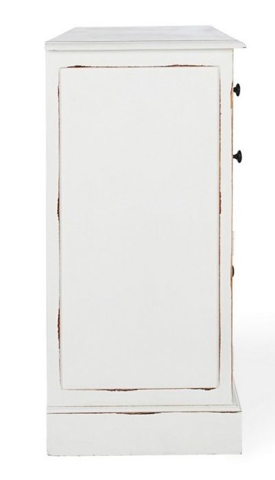 Aparador Madera Mango Blanco Hierro Negro, 145 Cm