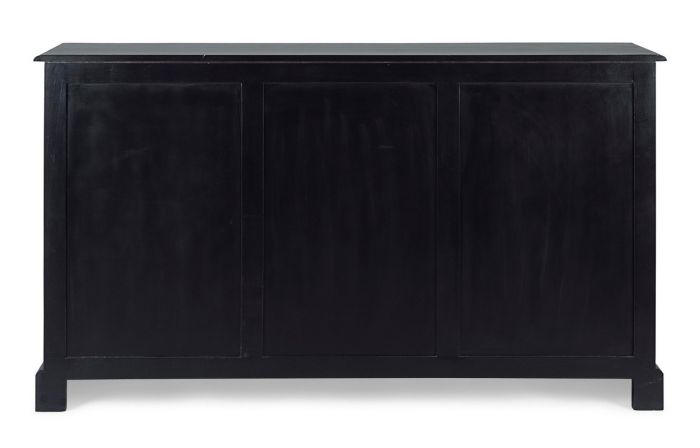 Aparador Madera Mango Negro Hierro Dorado, 145 Cm