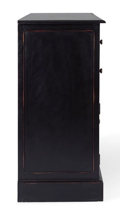 Aparador Madera Mango Negro Hierro Dorado, 145 Cm