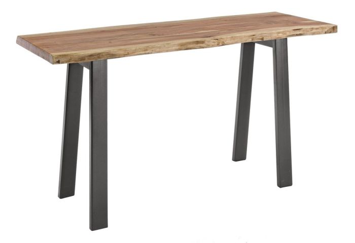 Consola Industrial Aron Madera Acacia Acero, 130 Cm