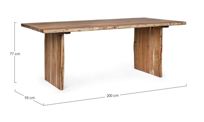Mesa Comedor Madera Acacia Natural, 200 Cm