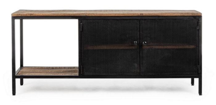 Mueble TV Roderic Acero Madera Mango, 120 Cm
