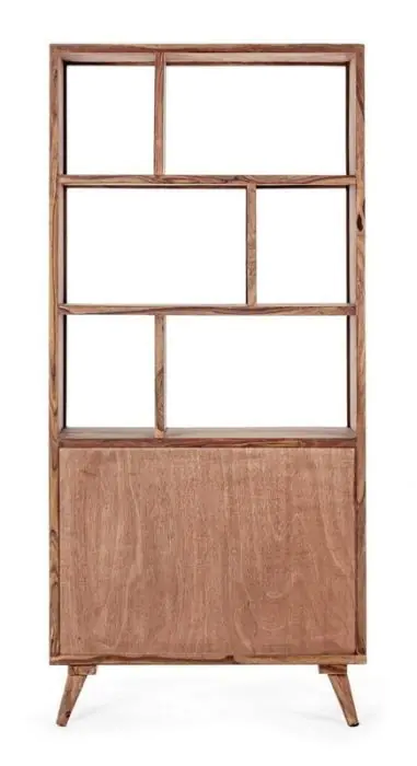 Estantería Diseño Geométrico Madera Sheesham Acero