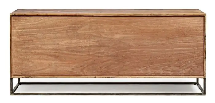 Aparador Diseño Madera Acacia Acero, 175 Cm