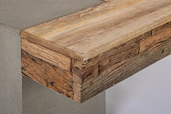 Mesa Centro Madera Mango Madera Reciclada Acero, 118 Cm