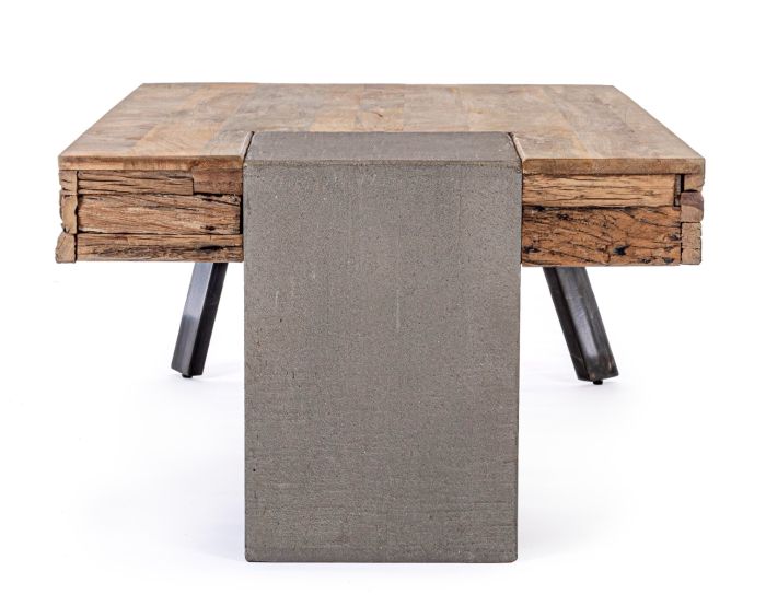 Mesa Centro Madera Mango Madera Reciclada Acero, 118 Cm