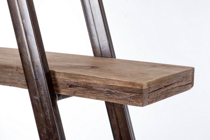 Estantería Madera Mango Reciclada Fibra Cemento Acero, 150 Cm