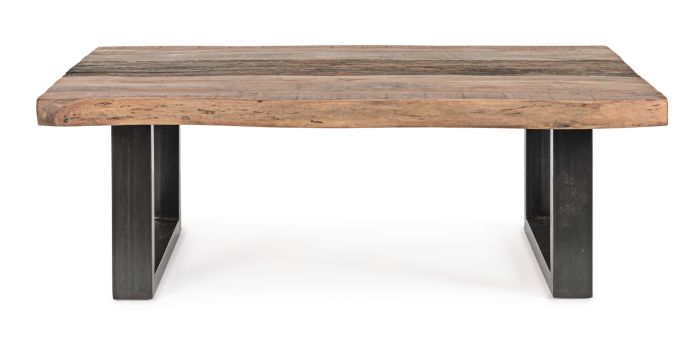 Mesa Centro Madera Acacia Reciclada Acero, 120 Cm