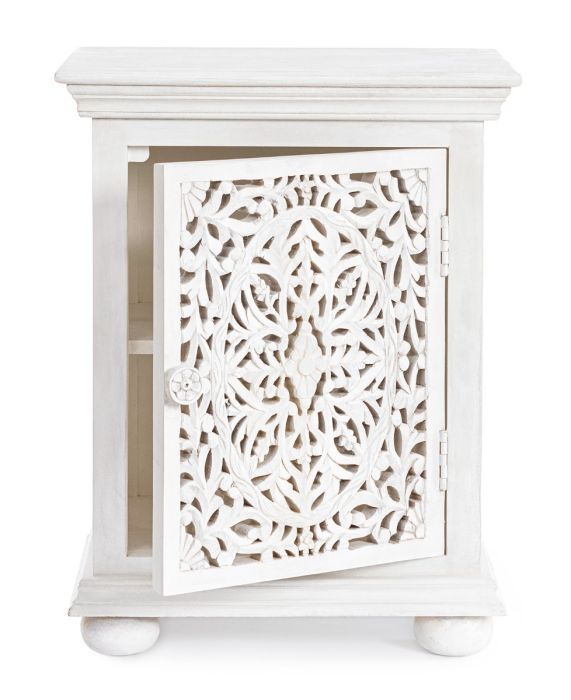 Mesita Noche Alinta Blanco 1 Puerta, 65 Cm