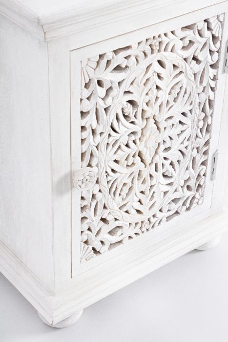 Mesita Noche Alinta Blanco 1 Puerta, 65 Cm