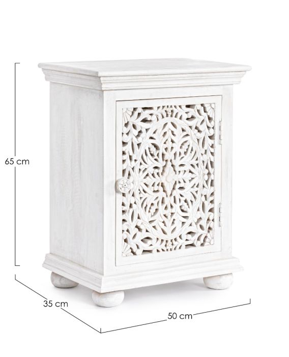 Mesita Noche Alinta Blanco 1 Puerta, 65 Cm