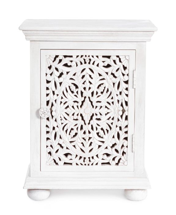 Mesita Noche Alinta Blanco 1 Puerta, 65 Cm