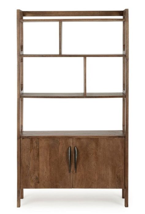 Estantería Colonial Vintage 2 Puertas Sherman Madera Mango Acero, 100 Cm