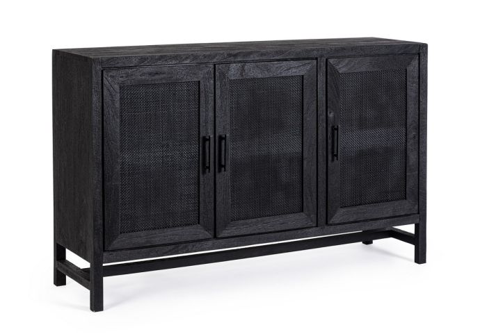 Aparador Weston Estilo Étnico Madera Mango Negro, 125 Cm