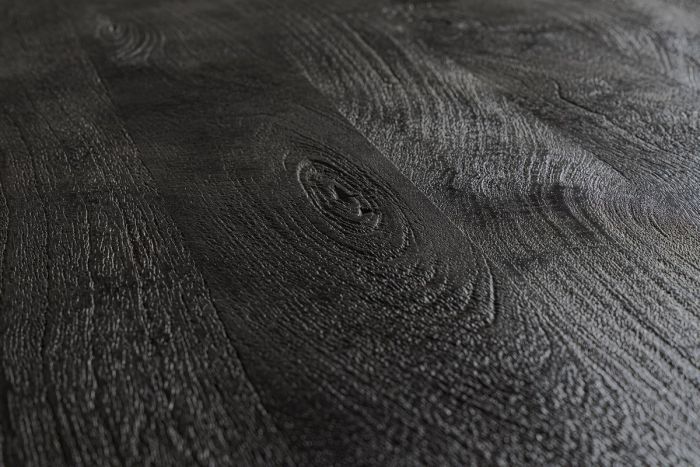 Mesa Comedor Redonda Madera Mango Negro, Ø 130 Cm