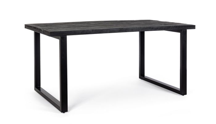 Mesa Rectangular Hastings Estilo Vintage Negro, 160 Cm