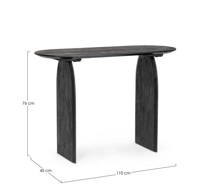 Consola Madera Mango Negro, 135 Cm