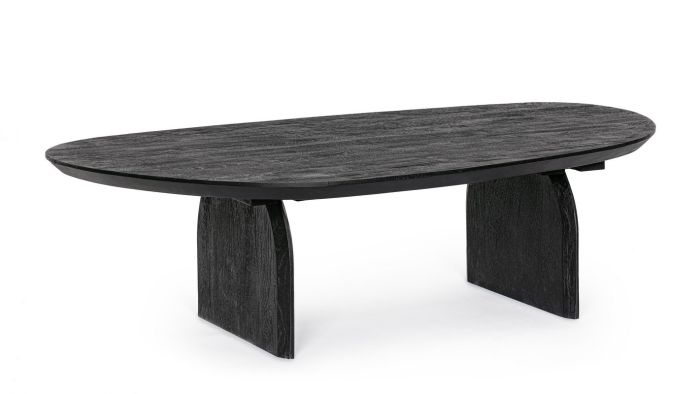 Mesa Centro Monterrey Estilo Vintage Madera Mango Negro, 135 Cm