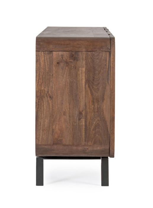 Aparador 4 Puertas Relieve Madera Mango, 180 Cm