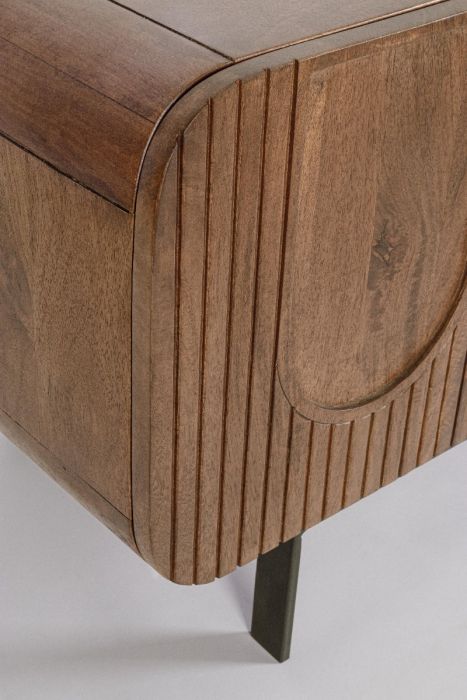 Mueble TV 3 Puertas 2 Cajones Madera Mango Natural, 172 Cm