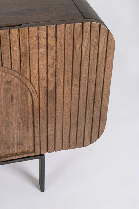 Mueble TV 3 Puertas 2 Cajones Madera Mango Natural, 172 Cm