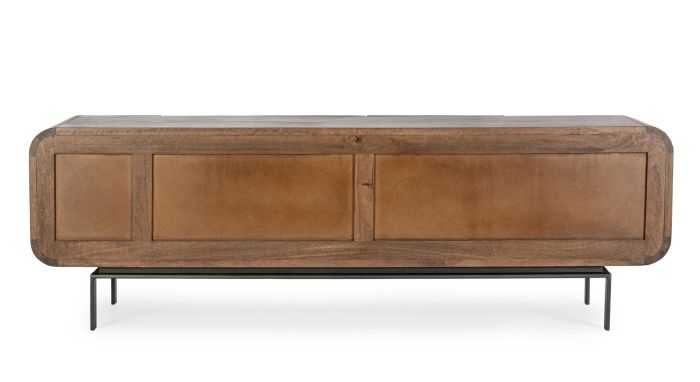 Mueble TV 3 Puertas 2 Cajones Madera Mango Natural, 172 Cm
