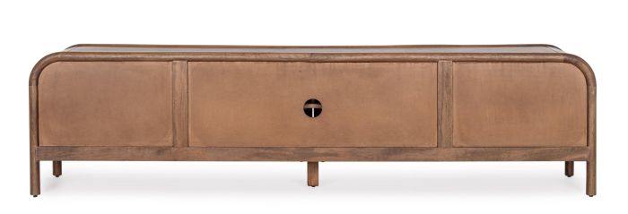 Mueble TV 4 Puertas Taraceadas Madera Mango, 200 Cm