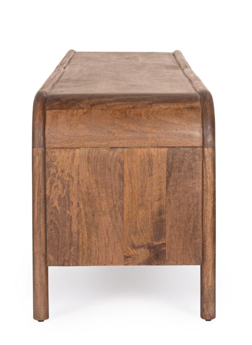 Mueble TV 4 Puertas Taraceadas Madera Mango, 200 Cm