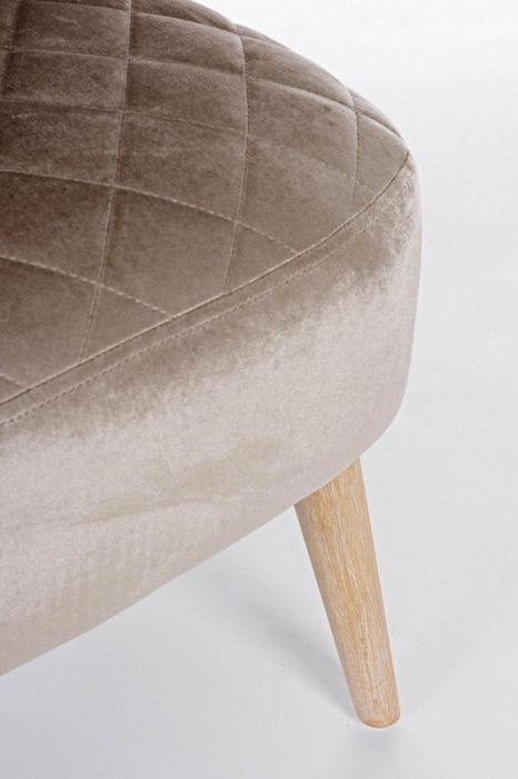 Sillón Tejido Efecto Terciopelo Madera Pino