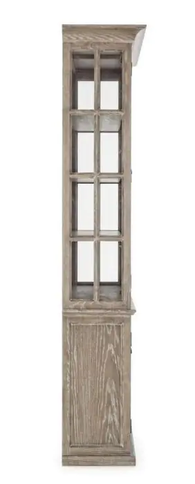 Vitrina Rústica 4 Puertas Madera Fresno Natural, 124 Cm